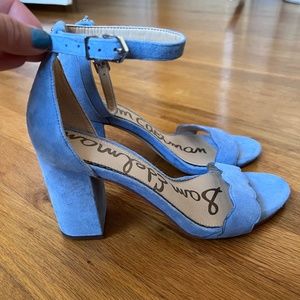 Sam Edelman Blue Suede Heels